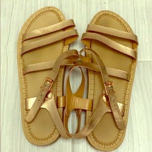 rouge rose gold sandals